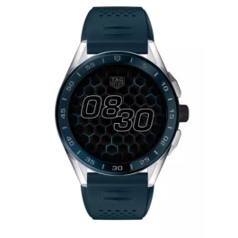 Watch strap Smartwatch Tag Heuer SBG8A / SBG8A11 / FT6176 Rubber Blue 22mm